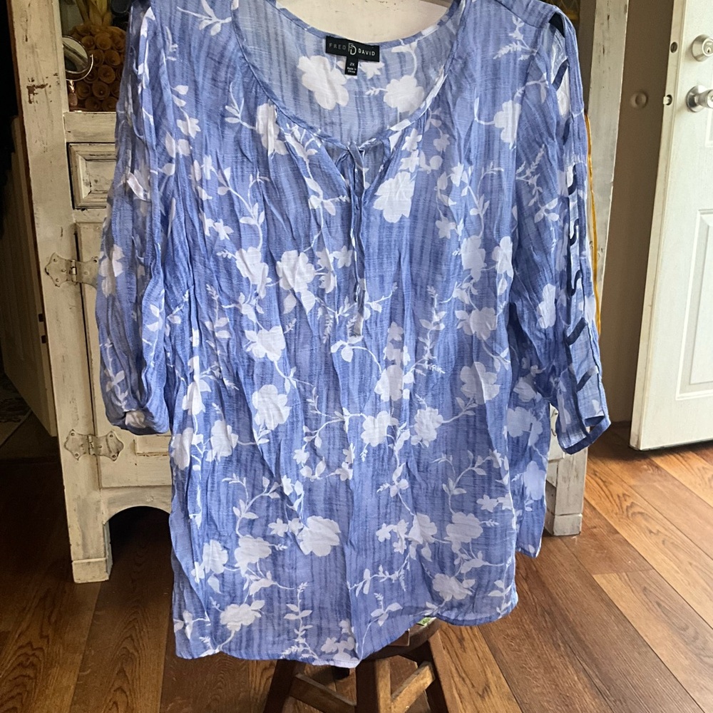 Fred David size 2X ladies top - Picture 5 of 6